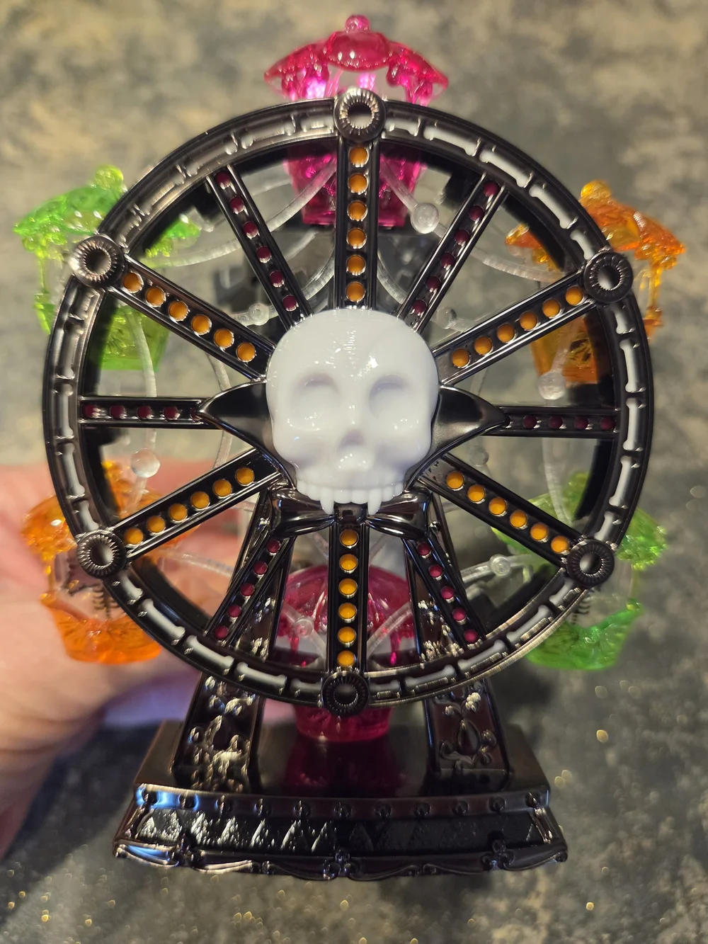 Bath & Body Works Pink & Green LED Skull Ferris Wheel Wall Light